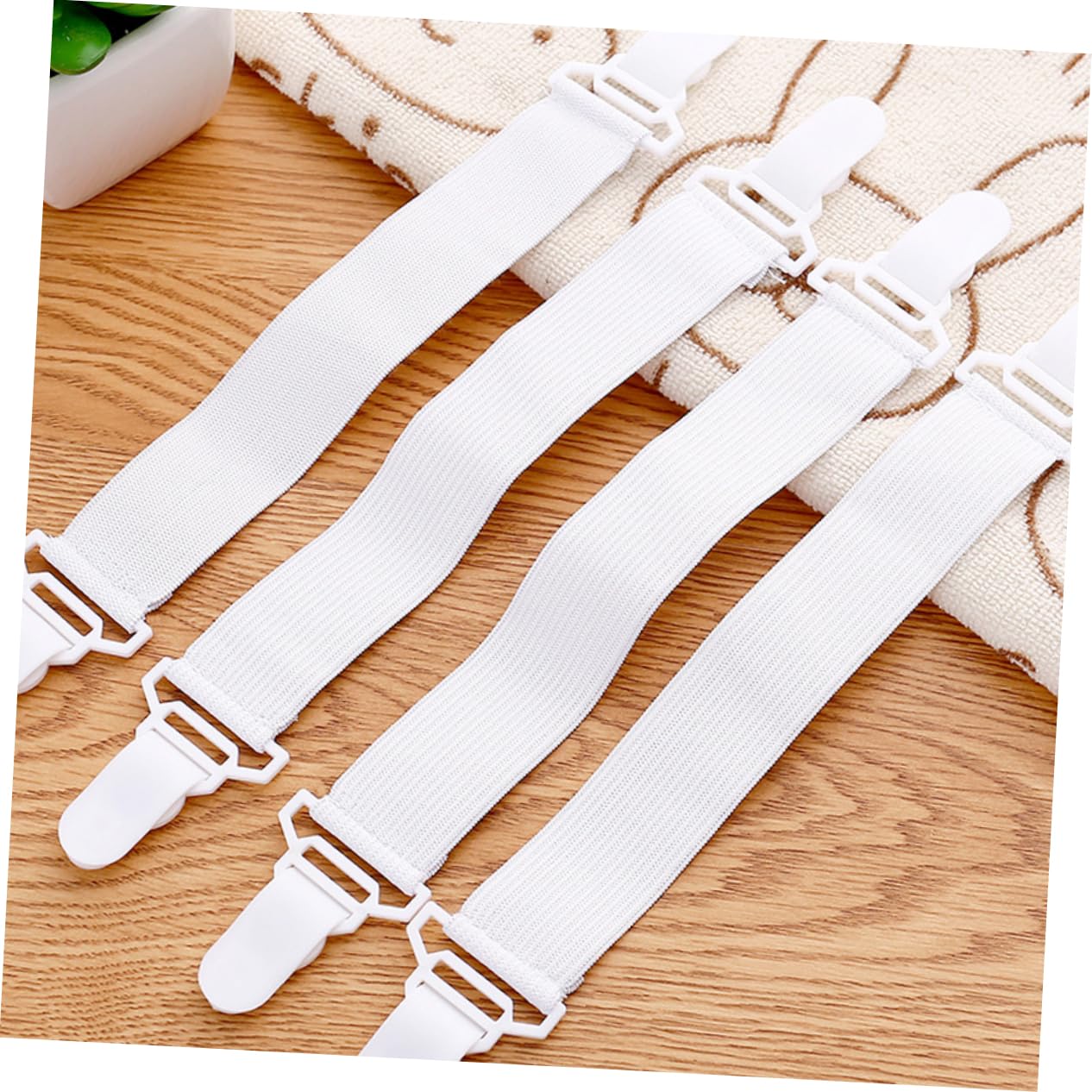 Cabilock 5 Sätze Bettlaken-Clip Greifer Straps Matratzenschoner Lattenroste Befestigungselemente Verstauen Koje Hosenträger Matratzenerhöhung Steigleitung Spanner Plastik Weiß 20 Stück * 5