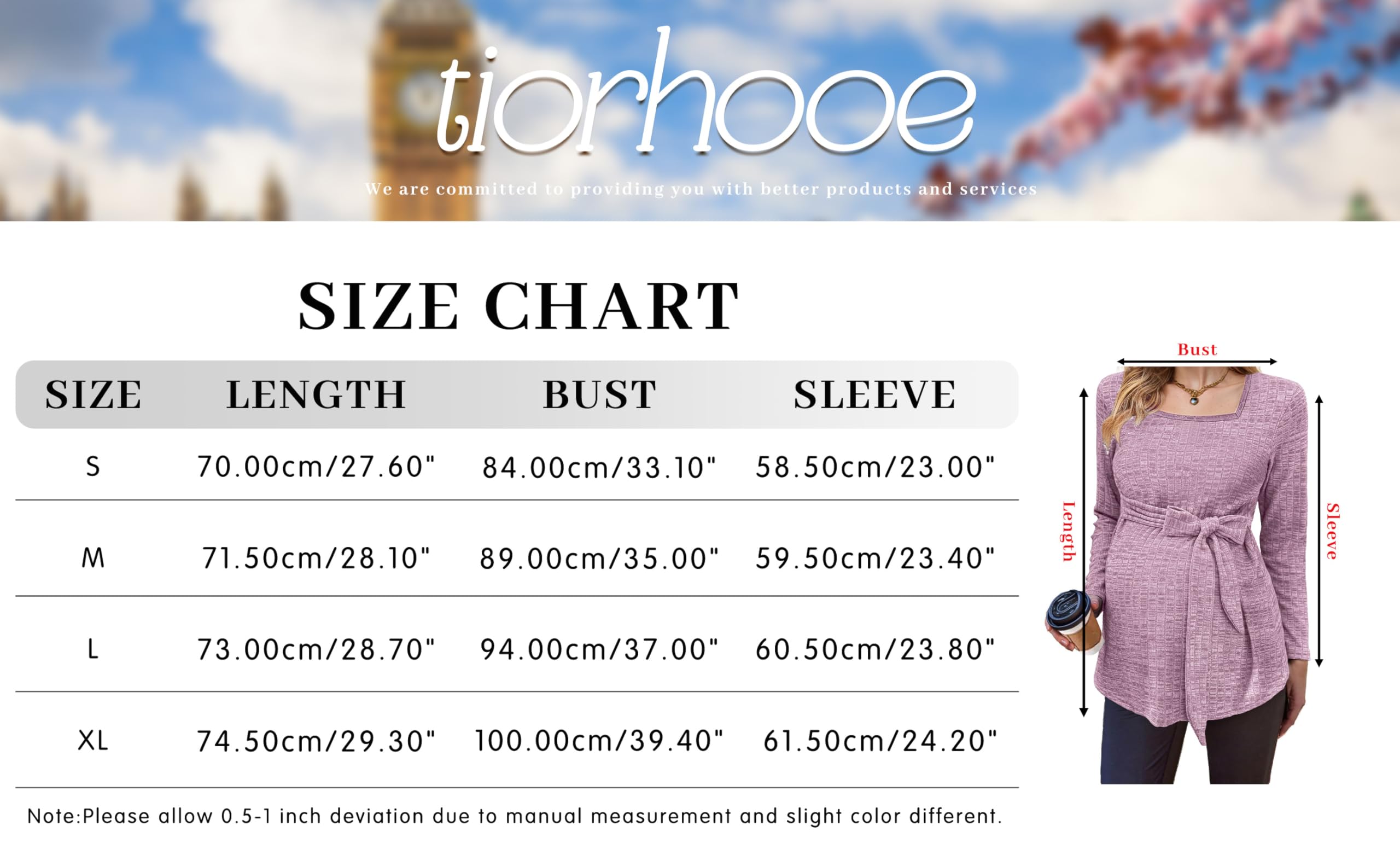 tiorhooe Haut de maternité en tricot à manches longues pour femme - Haut d'allaitement - Col carré - Vêtements de maternité