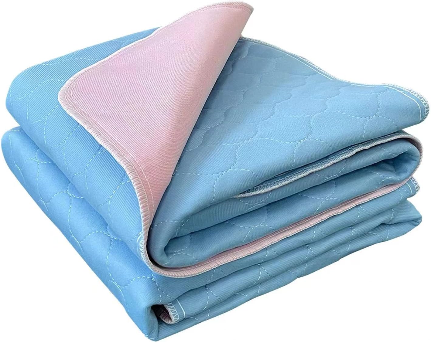 2PCS Reusable Underpads Large 34" x 36", Upgrade Cooling Waterproof Bed Pads with Heavy Absorbent, Washable for Incontinent, Potty Training, for Adult, Dogs