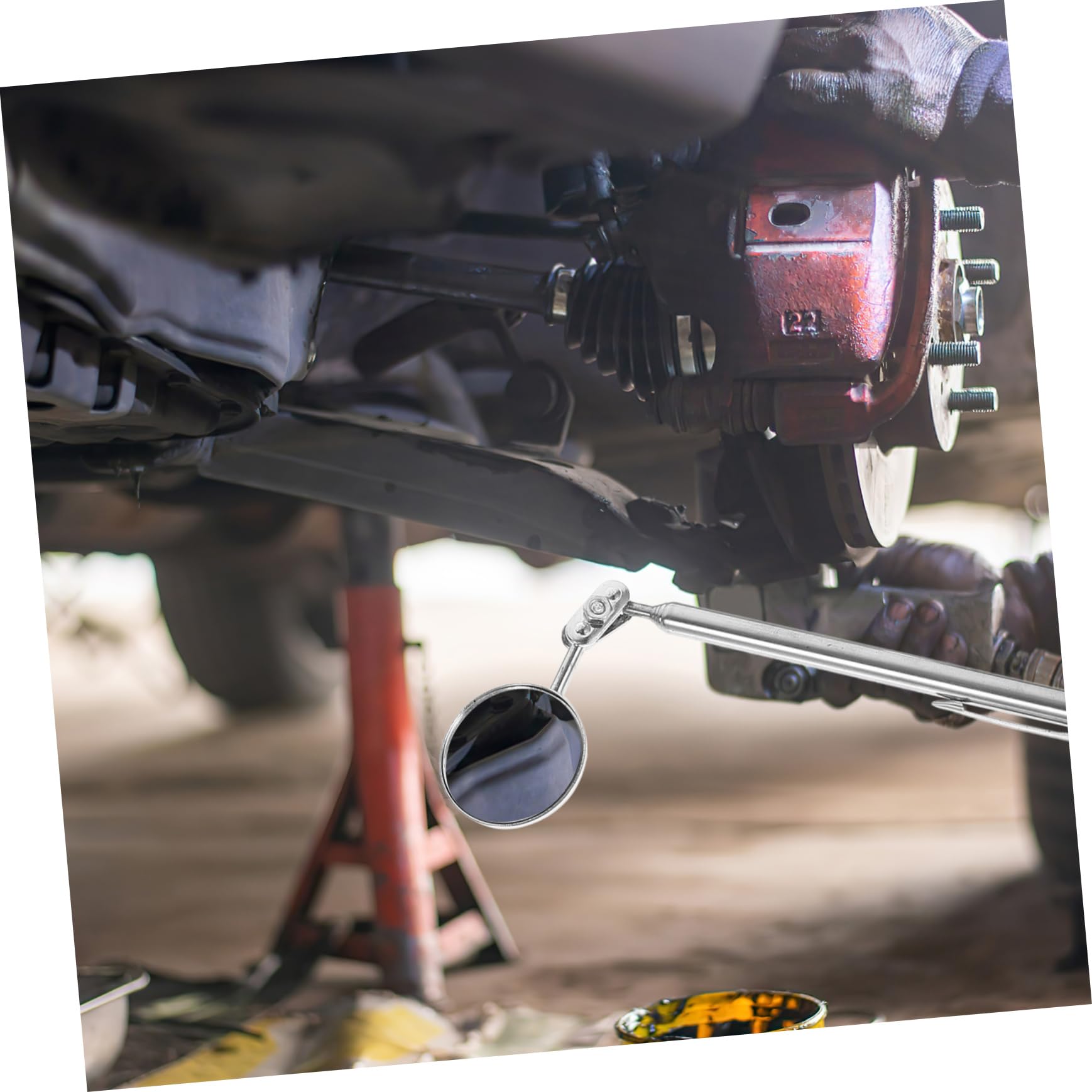 VILLFUL Inspection Mirror for Mechanics 3 Pack Telescopic Auto Inspection Mirror Compact Design for and Adjustability