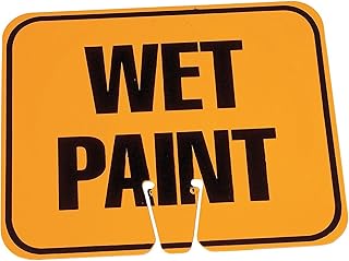 Cortina Traffic Cone Sign, Org/Black, Wet Paint