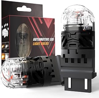 Zakolak 3157 LED Bulb Red, Dual Brightness Brake & Tail Light, Turn Signal Compatible, T25 LED Replacement for 3056 3057 3156 3157A 4157, 13.5V, Pack of 2