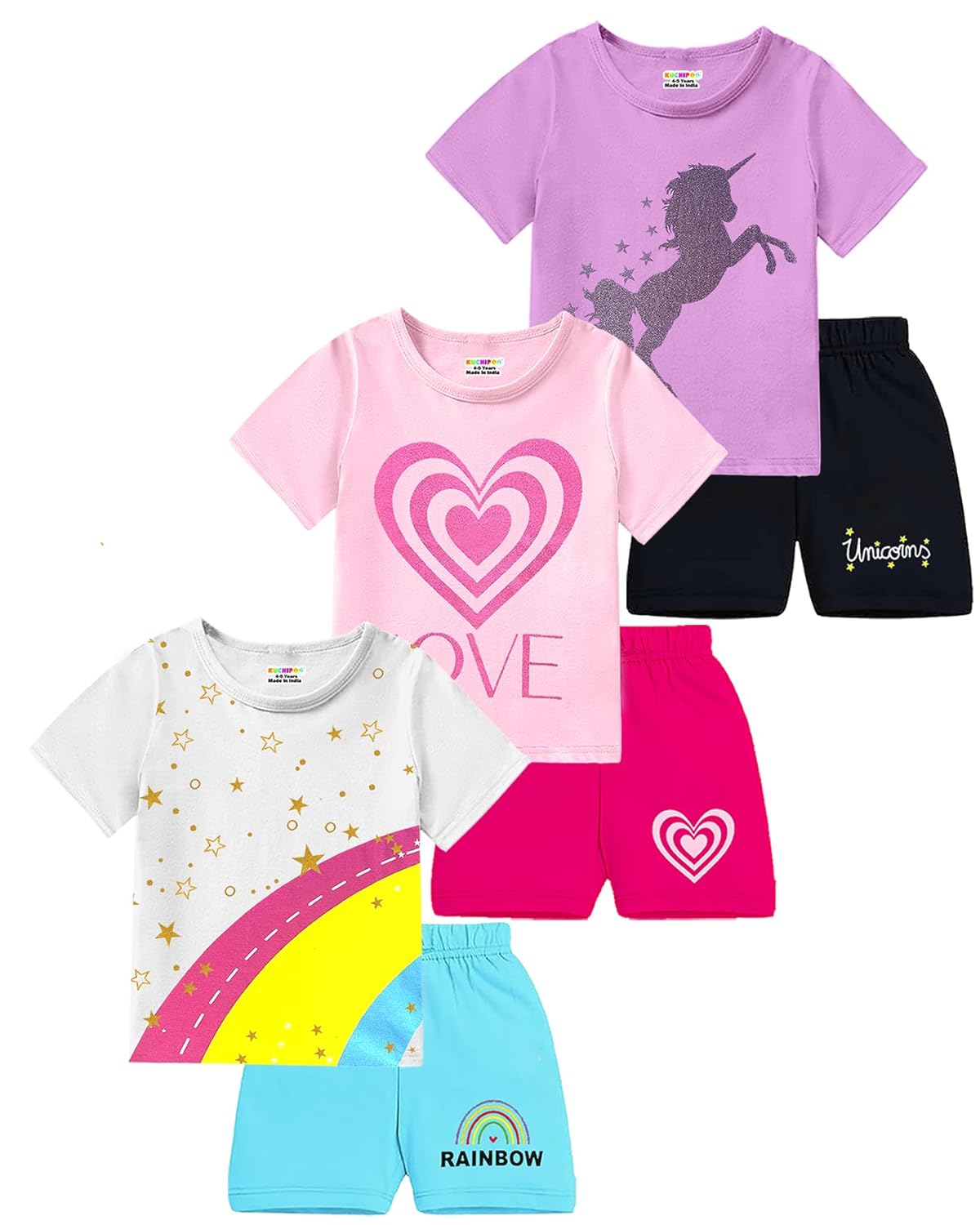 Kuchipoo Girls Regular Fit Cotton T-Shirts and Shorts Set - Review, Price and Buying Guide