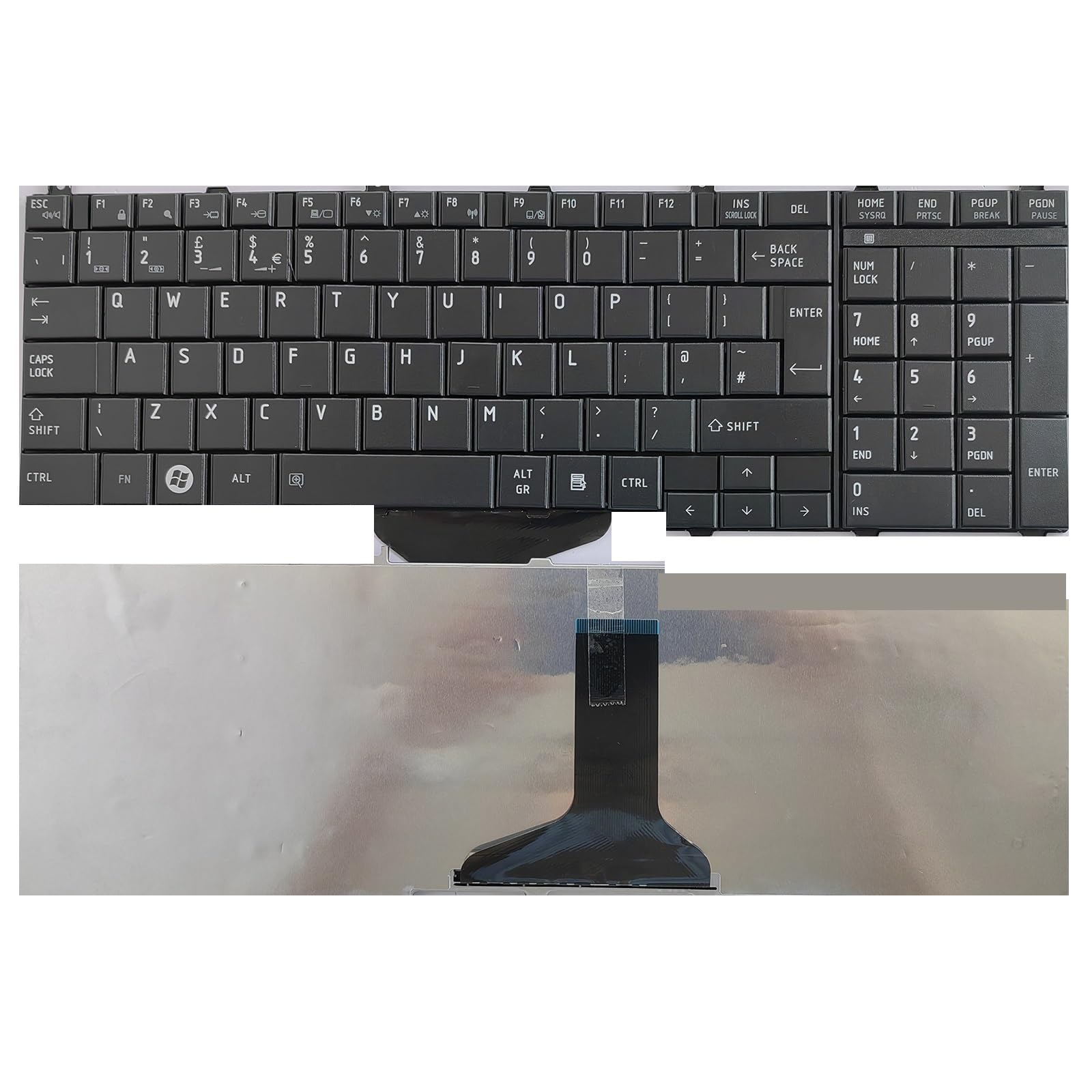 Clavier de rechange Satellite L650 C650 Dynabook B350 noir - 2
