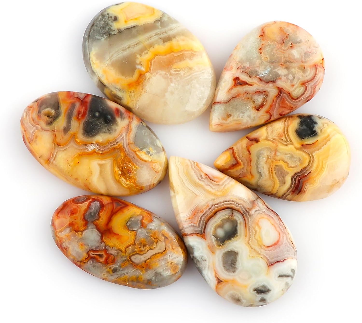 TGH Natural Crazy Lace Agate Gemstones Wholesale Cabochons Lot, Jewelry Making Loose Gemstone, Polished Gems, DIY, Wire Wrapping, Healing Crystals, Bulk Deal, Valentine Day Gift, 100 Carat Lot