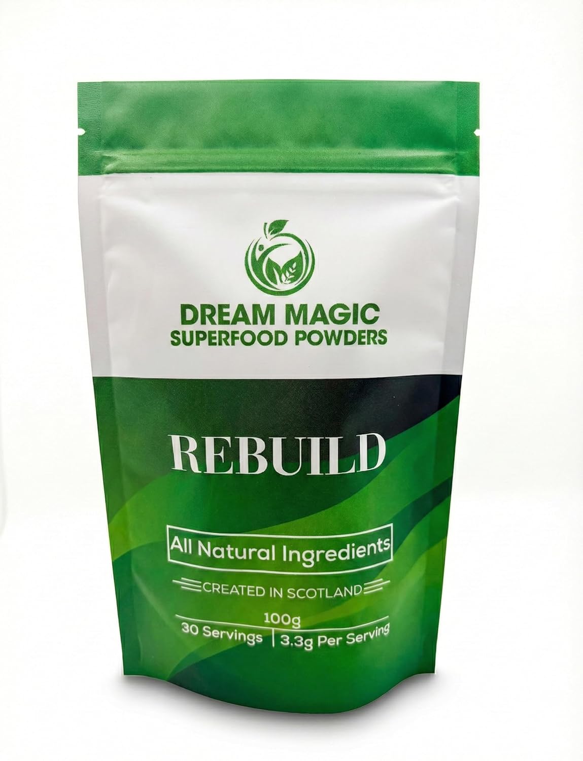Green Superfood Powder, 30 Servings | Gut Health, Digestion & Immune Support | Vegan Daily Greens with Spirulina, Chlorella, Moringa & Wheatgrass | Great for Smoothies | 100g