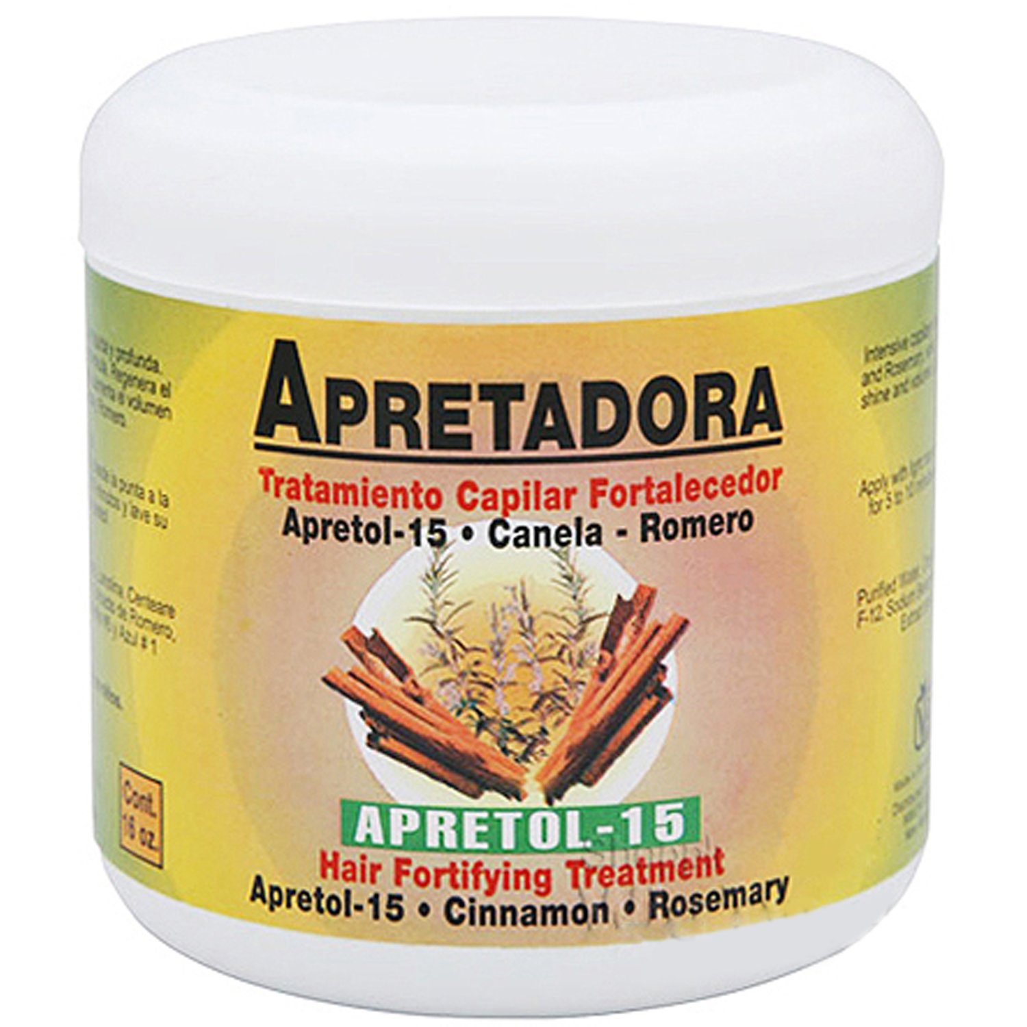 Alopecil Apretadora Fortifying Capillar Treatment With Apretol Cinnamon 16 Ounce, 16 Ounces