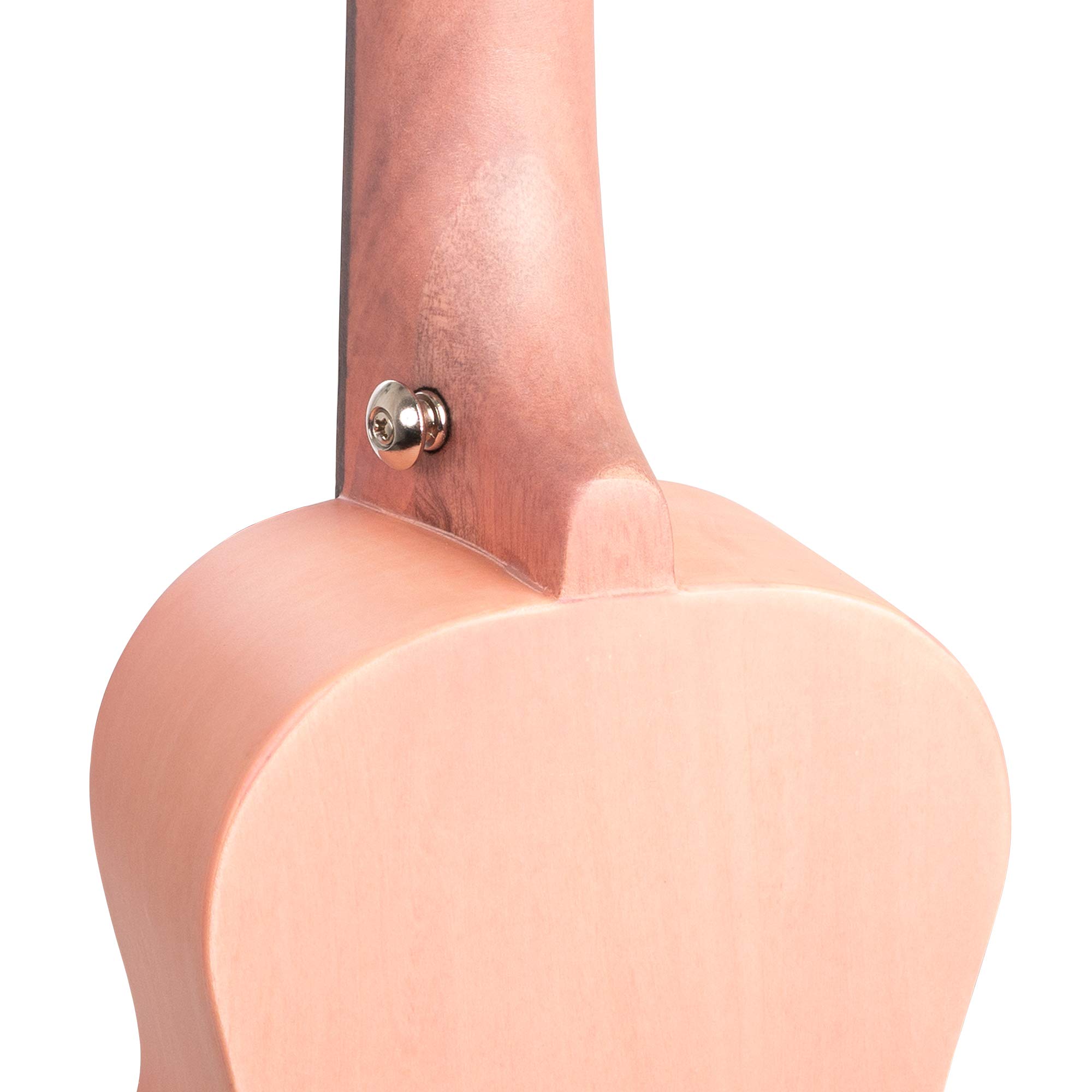 CASCHA Sopran Ukulele Set Spanisch für Kinder und Erwachsene I Starter Kit mit 3 Plektren Tasche Lehrbuch Lernvideos über QR-Code I Stimmgerät I Aquila Saiten I Kleine Hawaii Gitarre I Pink/Rosa