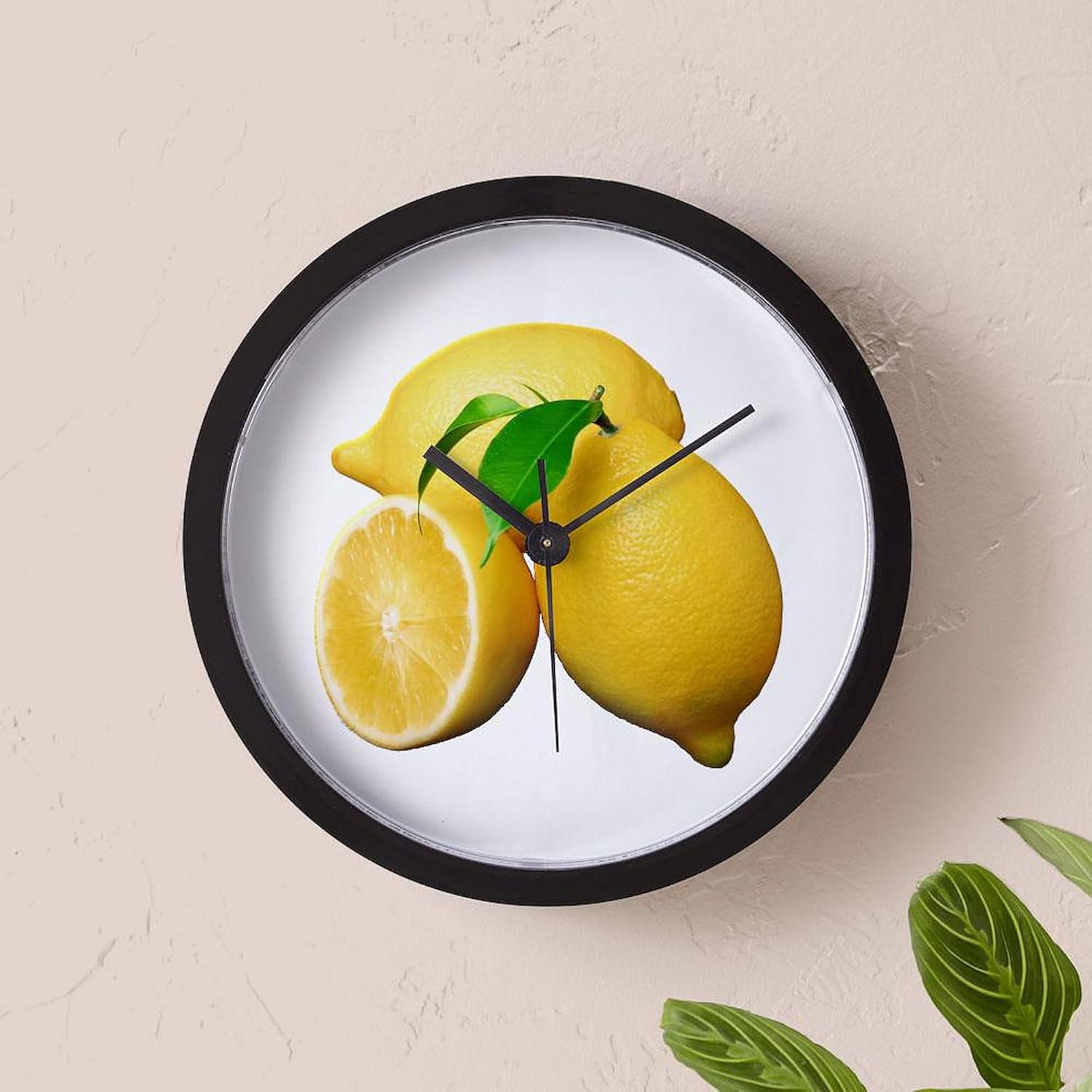 CafePress Lemon 10" Wall Clock for Livingroom, Kitchen, or Office