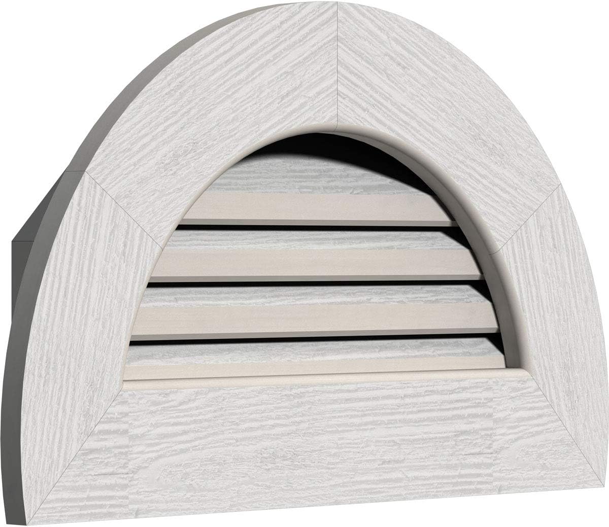 Ekena Millwork GVWHR14X0701RFPWR Half Round Gable Vent, 19"W x 12"H (Rough Opening: 14"W x 07"H), Western Red Cedar, Primed