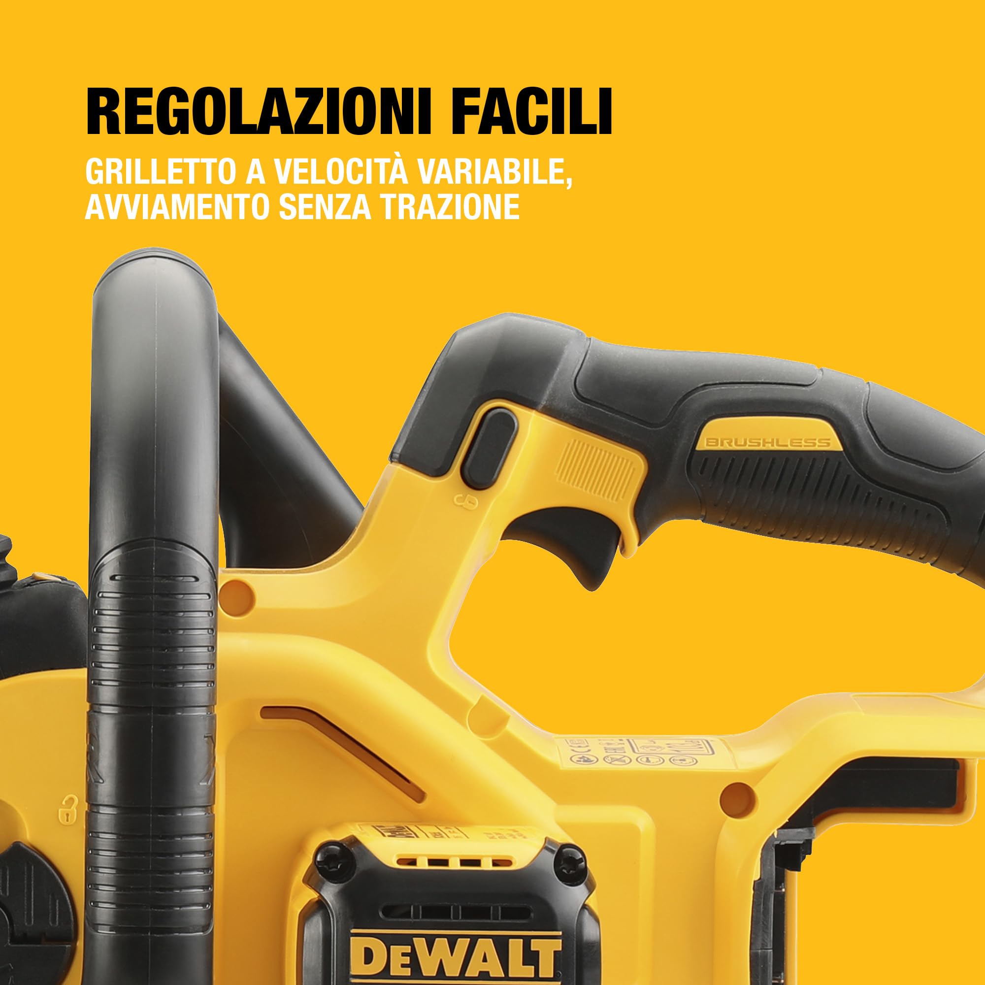 DEWALT Motosega Compatta Brushless 30cm 18V XR, Solo Utensile, DCM565N-XJ