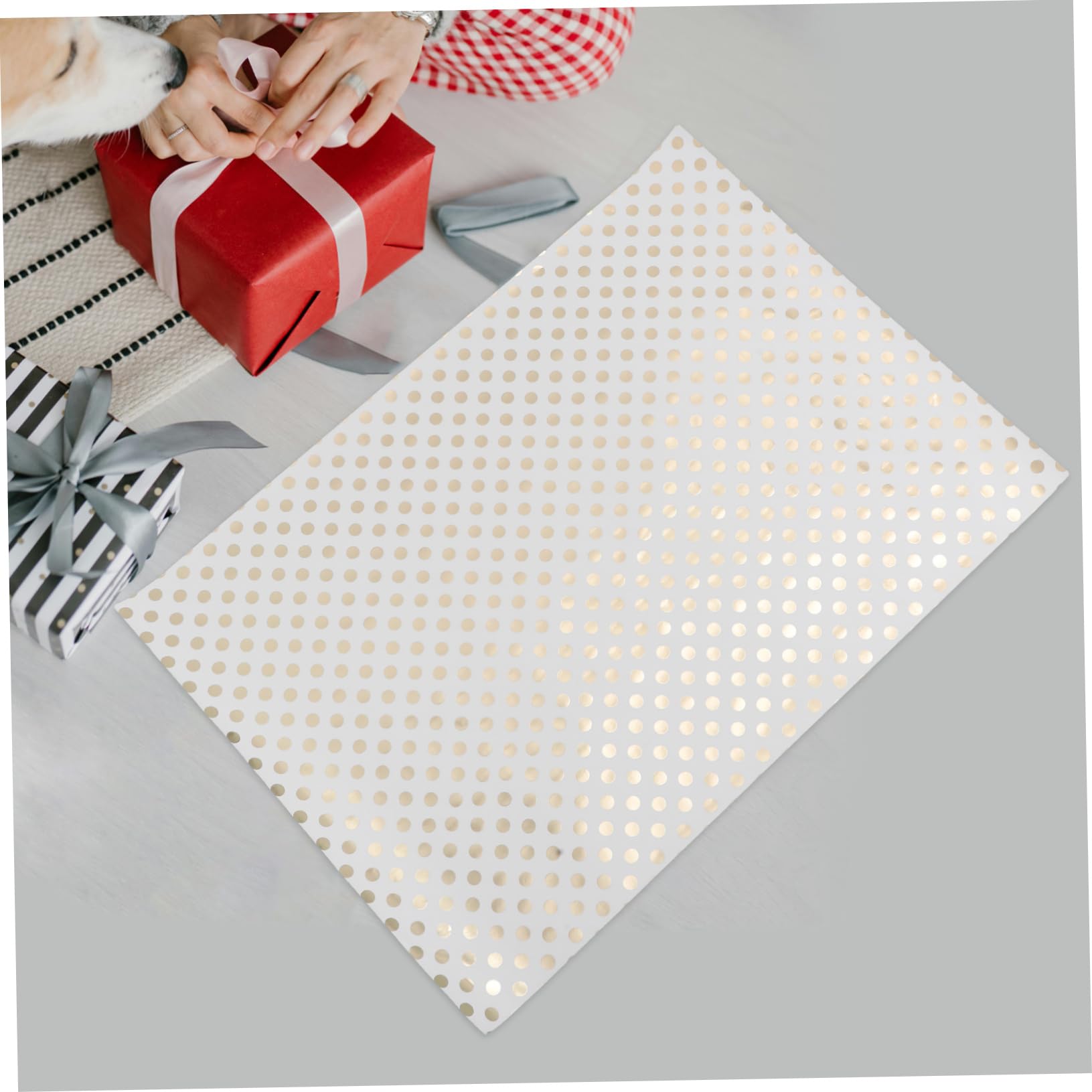 Goldenes Geschenkpapier Rolle 8 Stück, Groß aus Papier