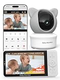 iFamily WiFi Baby Monitor with App – Smartphone Baby Monitor with 5" HD Monitor & 2K Camera&comma; Night Vision&comma; 2-Way Talk&comma; Motion Tracking&Alerts&comma; Temp Sensor&comma; Lullabies&comma;Secure WiFi Lock
