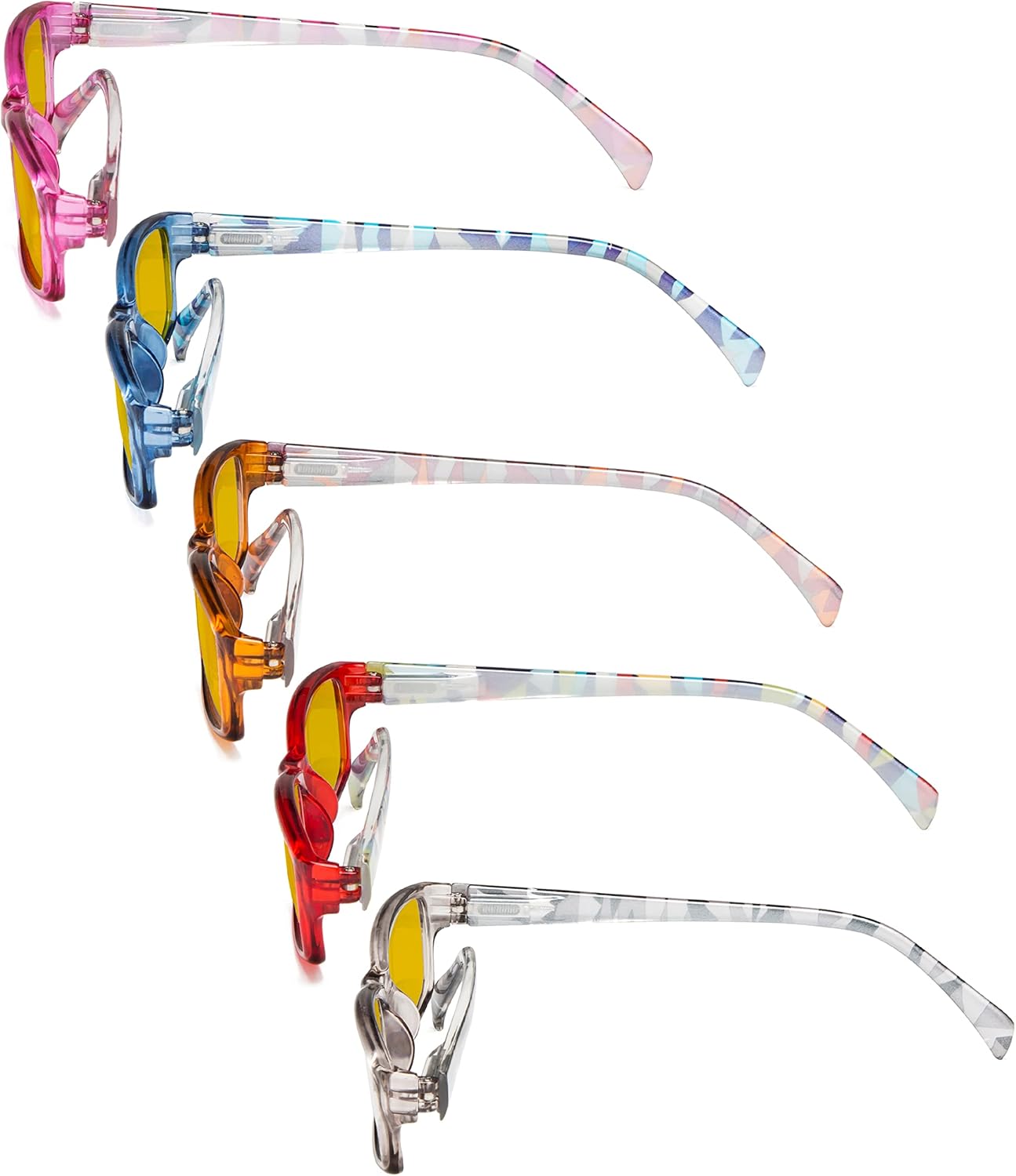 Eyekepper 5 Pack Computer Glasses Digital Eye Strain Prevention Blue Light Filter Reading Glasses Amber Tinted +1.00 - Image 3