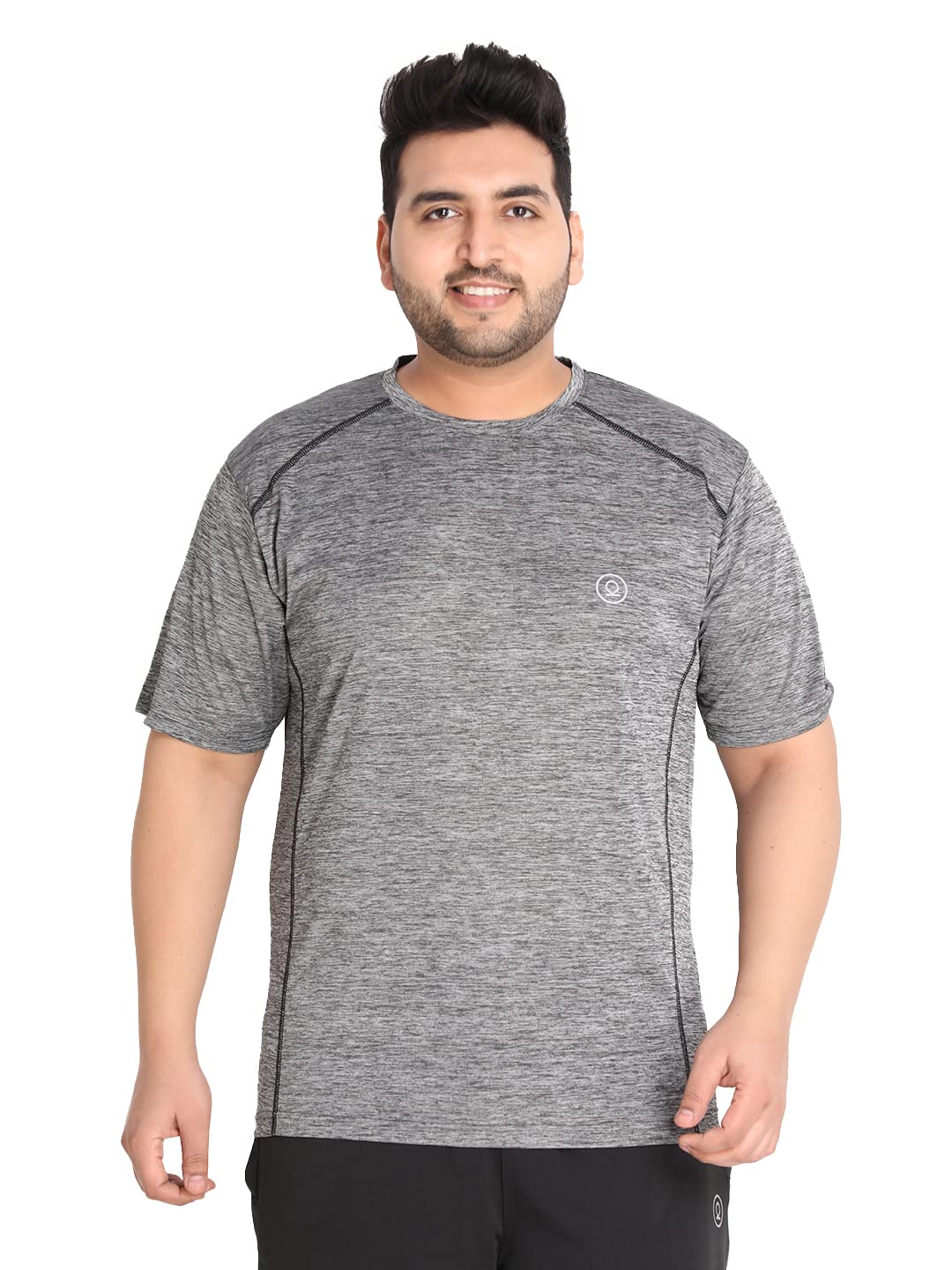 CHKOKKO Men's Polyester Regular Fit Solid Sports T-Shirt