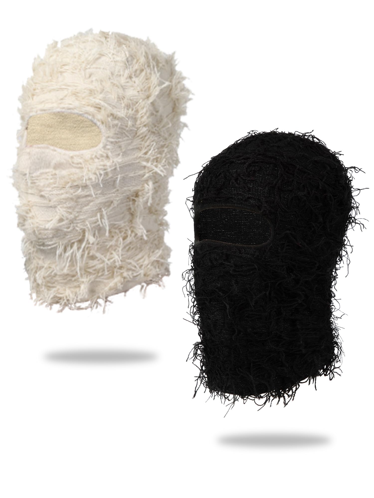 Distressed Balaclava Ski Mask for Men/Women Knitted Full Face Ski Mask Windproof Neck Warmer