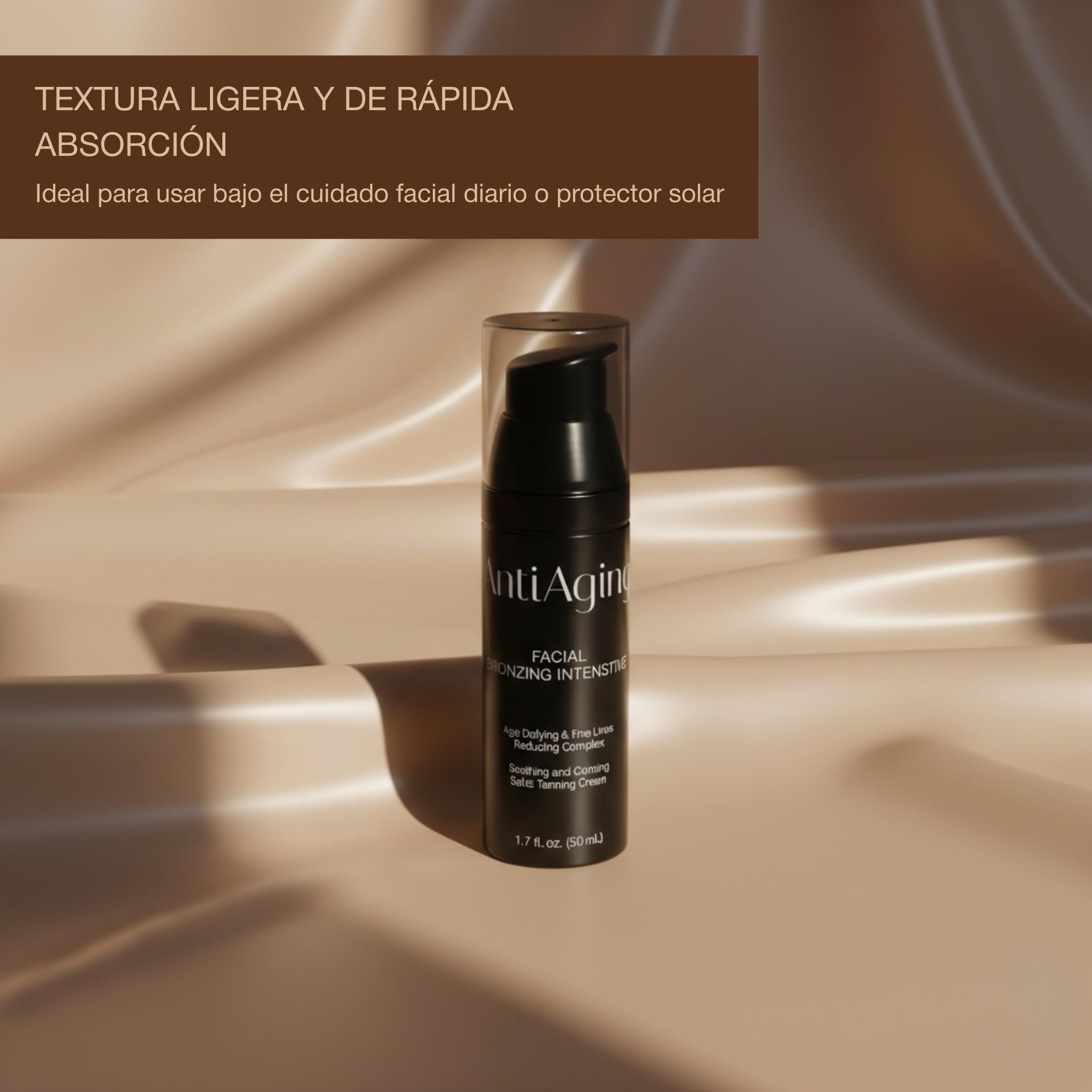 Onyx Anti-Aging Loción Facial Antienvejecimiento para Camas de Bronceado - Bronceador y Acelerador de Cama Solar - Hidratante Bronceado Intenso