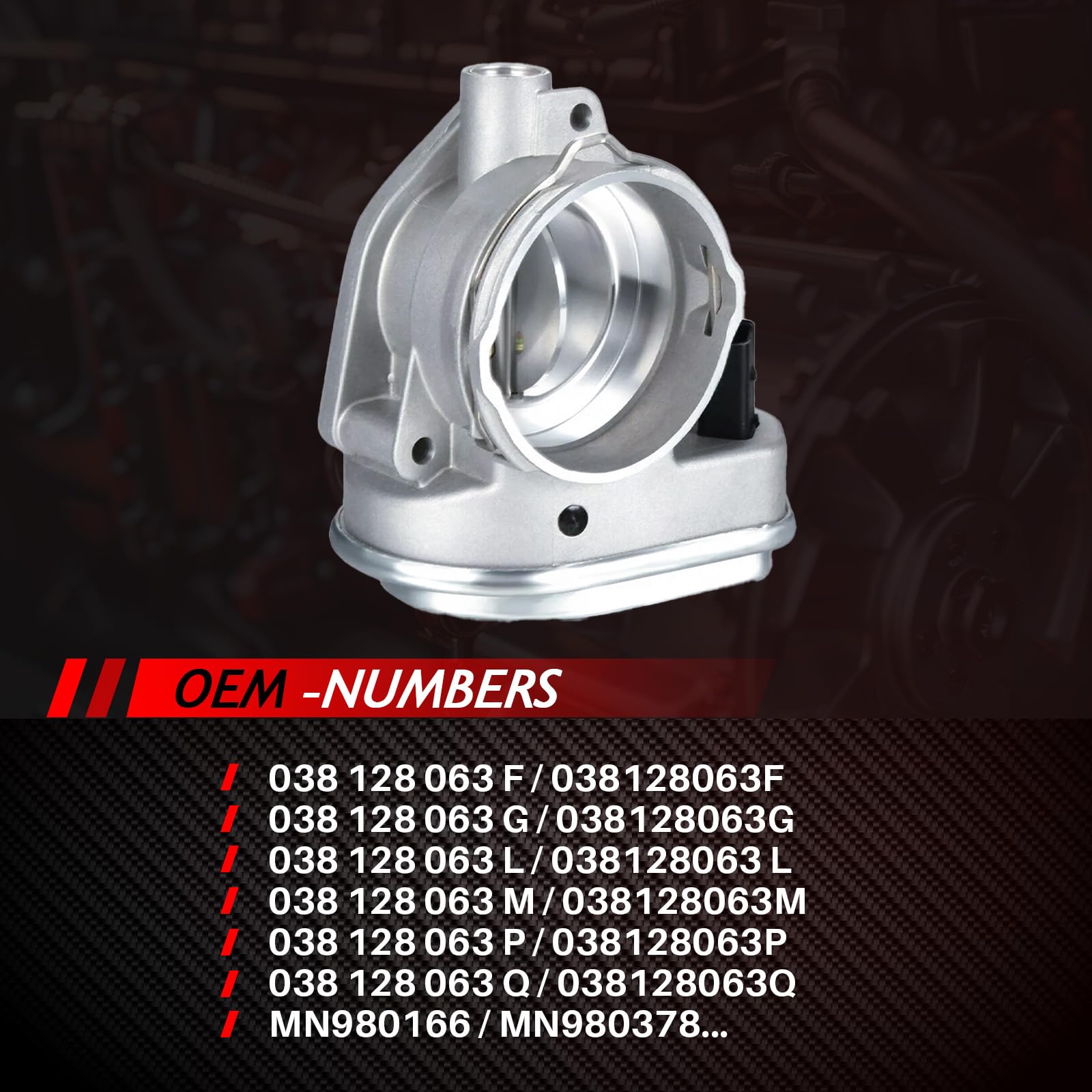 Drosselklappe Regelklappe Ersatz für A3 8L/8P (2001-2010) Golf IV V VI 1.9TDI 2.0TDI Passat B5.5/B6 (2001-2010) Superb (2008-2010) 2.0TDI Autozubehör Teil# 038128063F 038128063P 038128063G