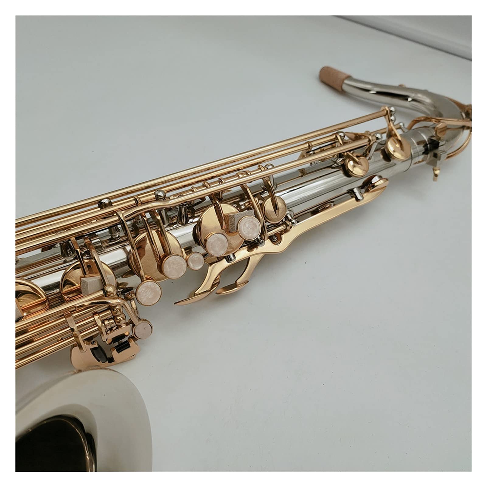 Tenor Sax Alto Sassofono Keys Placcato in Nichelato Keys Strumento A Legna con Cassa Cappotto Sassofono (Color : Tenor Sax Case Canvas)