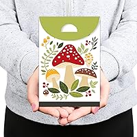 Vista 7 de Big Dot of Happiness Wild Mushrooms – Bolsas de regalo de fiesta de setas rojas – Cajas de regalos para fiesta – Juego de 12