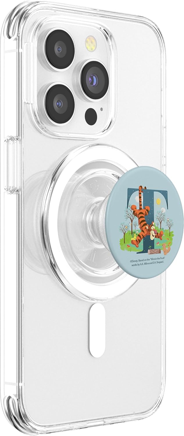 Disney Alphabet Monogram Winnie the Pooh Letter T for Tigger PopSockets MagSafe PopGrip for iPhone