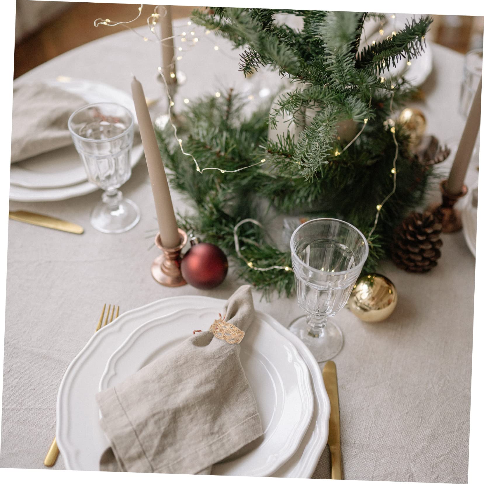 Cabilock 12stücke Napkin Hochwertigem Für Tischdekoration Für Hochzeiten Weihnachten Und Festliche Anlässe Leicht Zu Reinigen Und Glänzend
