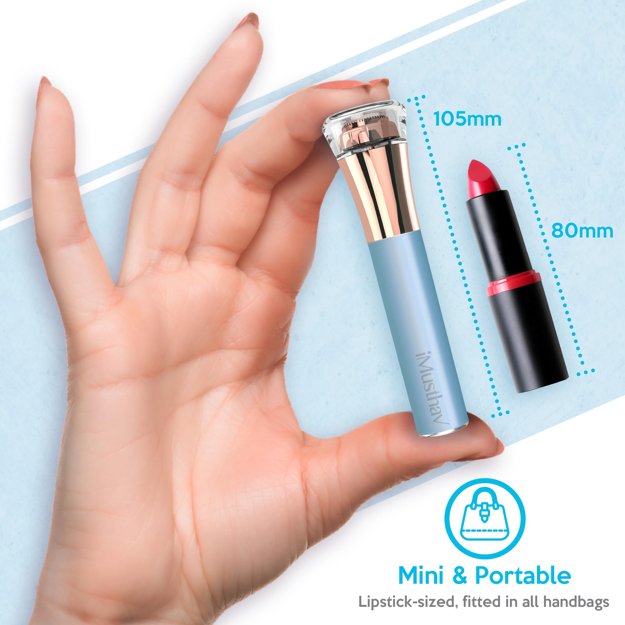 Professional Fast, Precise, Painless Facial Hair, Lips and Chin Remover for Women USB Rechargeable Facial Epilator - Image 3