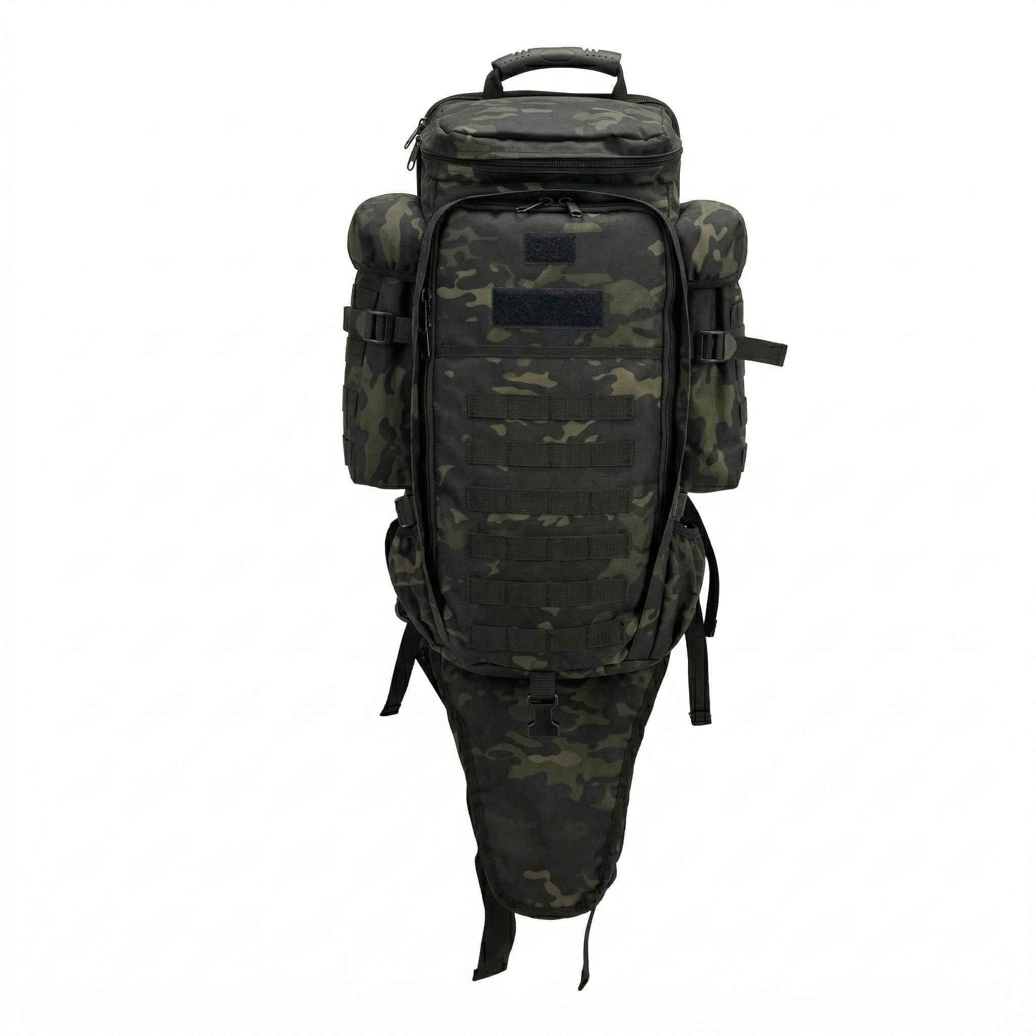 Alephnull Mochila táctica para Rifle Bolsa telescópica Doble para Armas 86-112 cm Funda Impermeable para Rifle Compatible con MOLLE para Caza, Tiro, Pesca, Senderismo, Trekking y Acampada