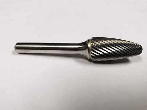 Miniatura 3 de Kodiak Cutting Tools KCT124067 Fresa de carburo con forma de árbol de nariz redonda SF-5 fabricada en EE. UU., corte único, diámetro de 1/2 pulgada,