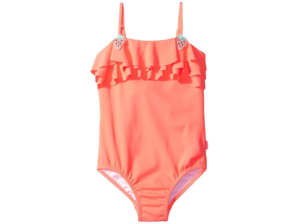 

Seafolly Kids Touci Frutti Ruffle Tank One-Piece (Toddler/Little Kids) (Watermelon Pink) Girl's Swimsuits One Piece