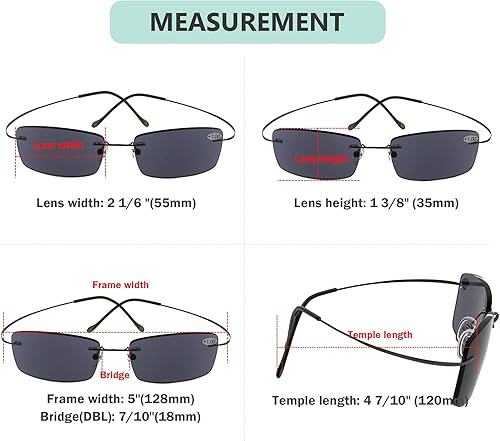 Miniatura 2 de Gafas de lectura sin marco Eyekepper, en titanio, para lectores hombres y mujeres, 1