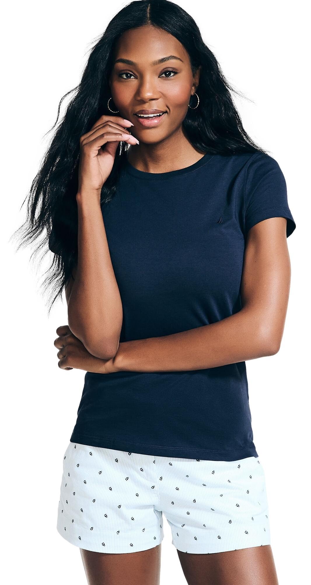 Women's Nautica Women's Classic Fit Crew-Neck J-Class T-Shirt