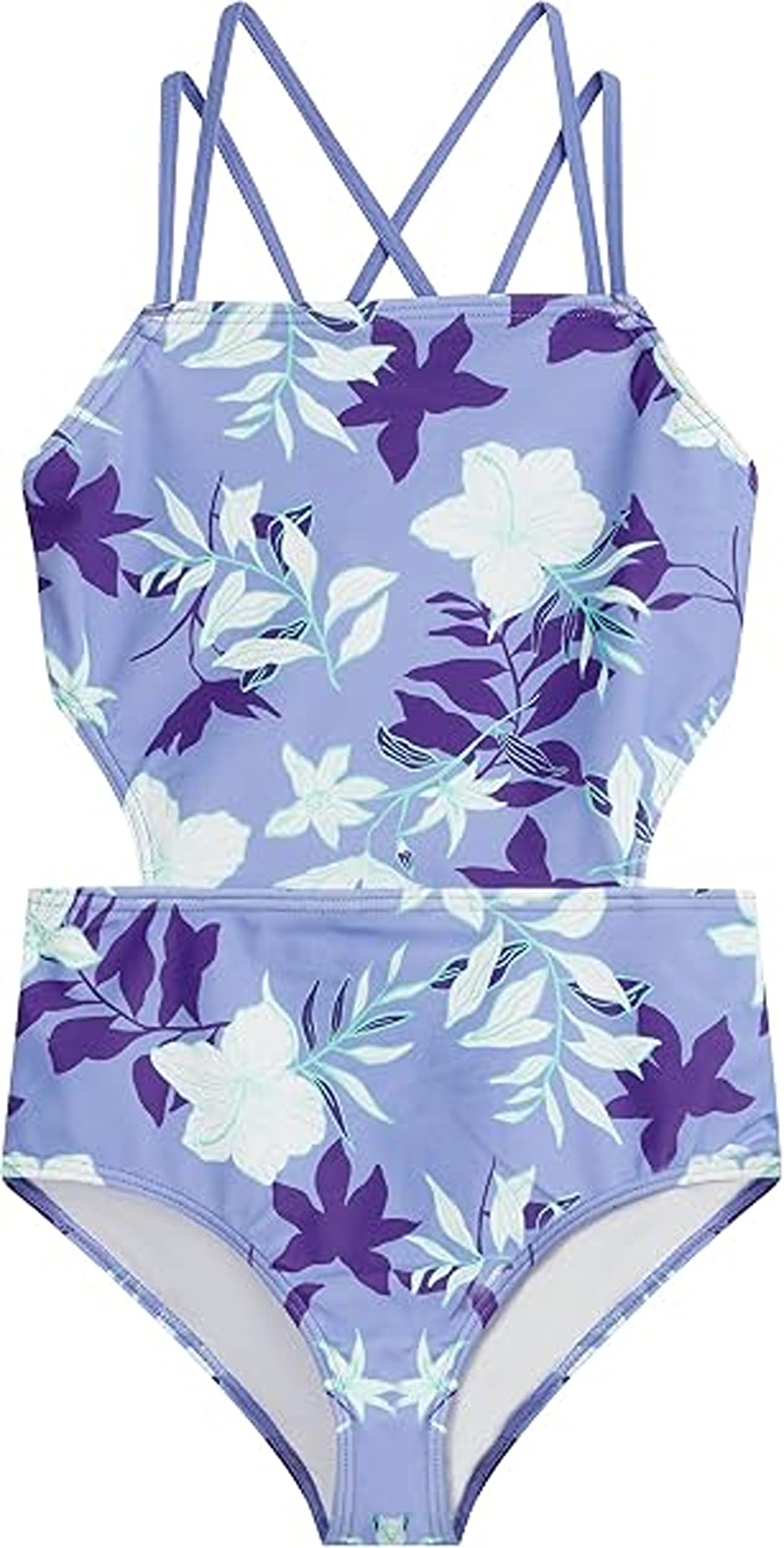 Kanu Surf Girls' Beach Girl Sport Cut-Out One Piece Swimsuit