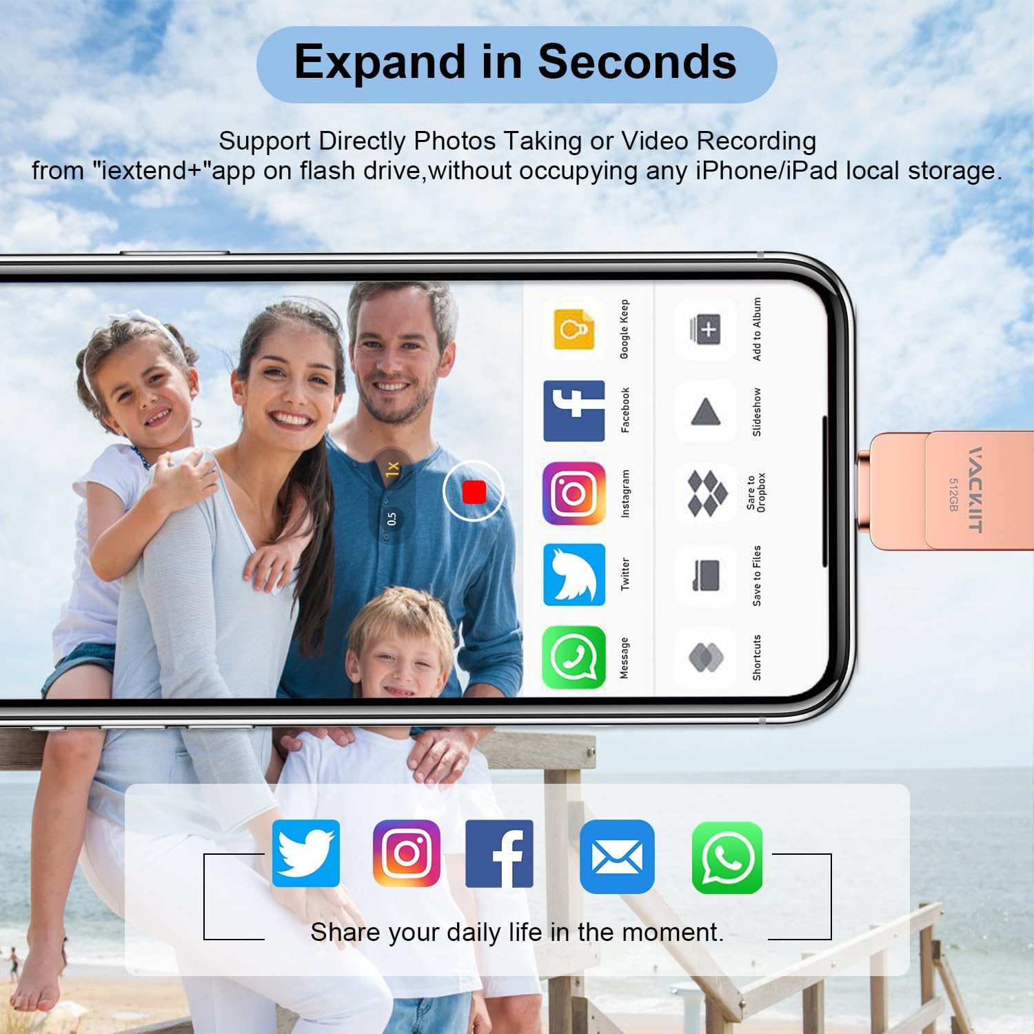 Direct Photo/Video Recording and Social Sharing