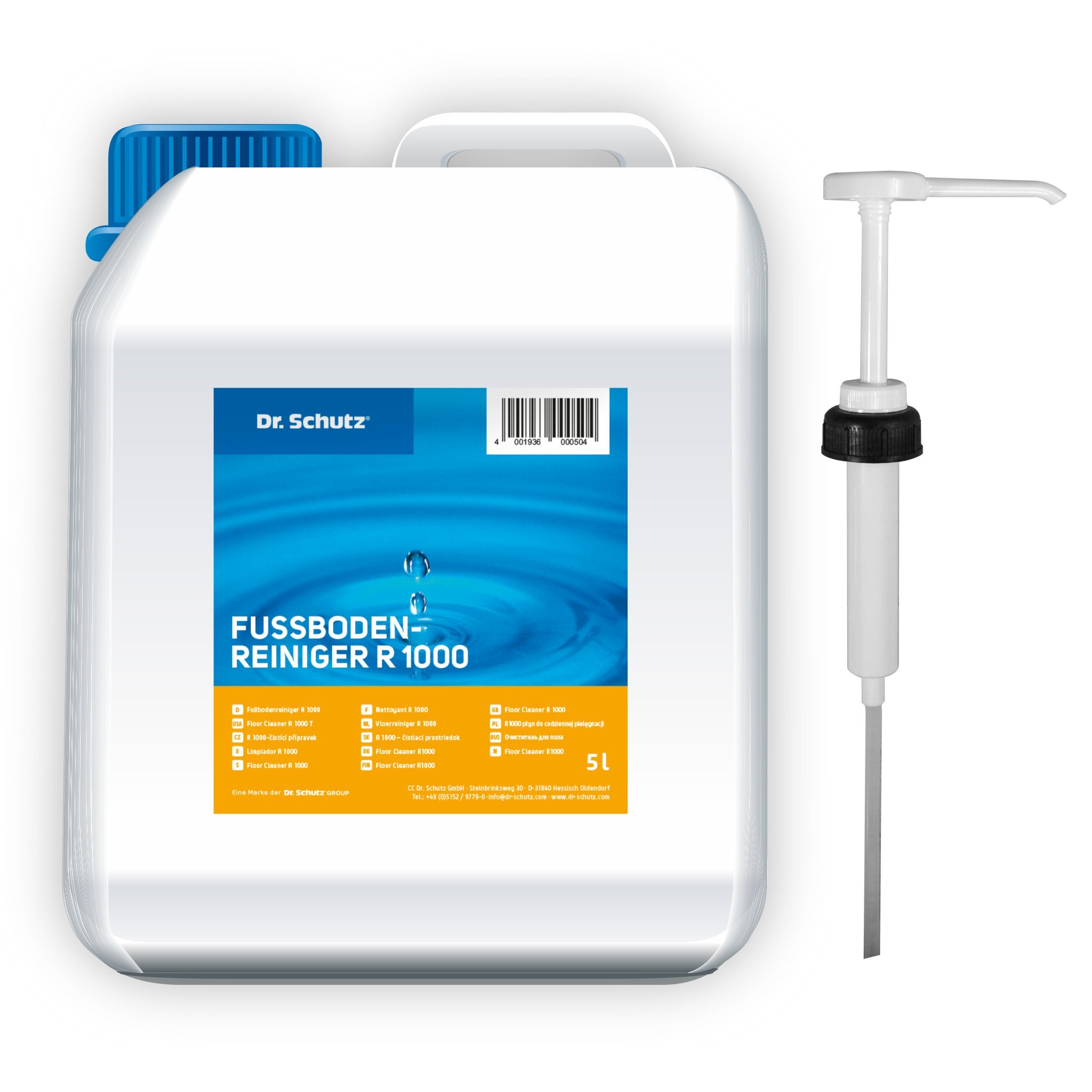Dr Schutz Fußbopdenreiniger R 1000 5 Liter inkl. Dosierpumpe by parkett-werk