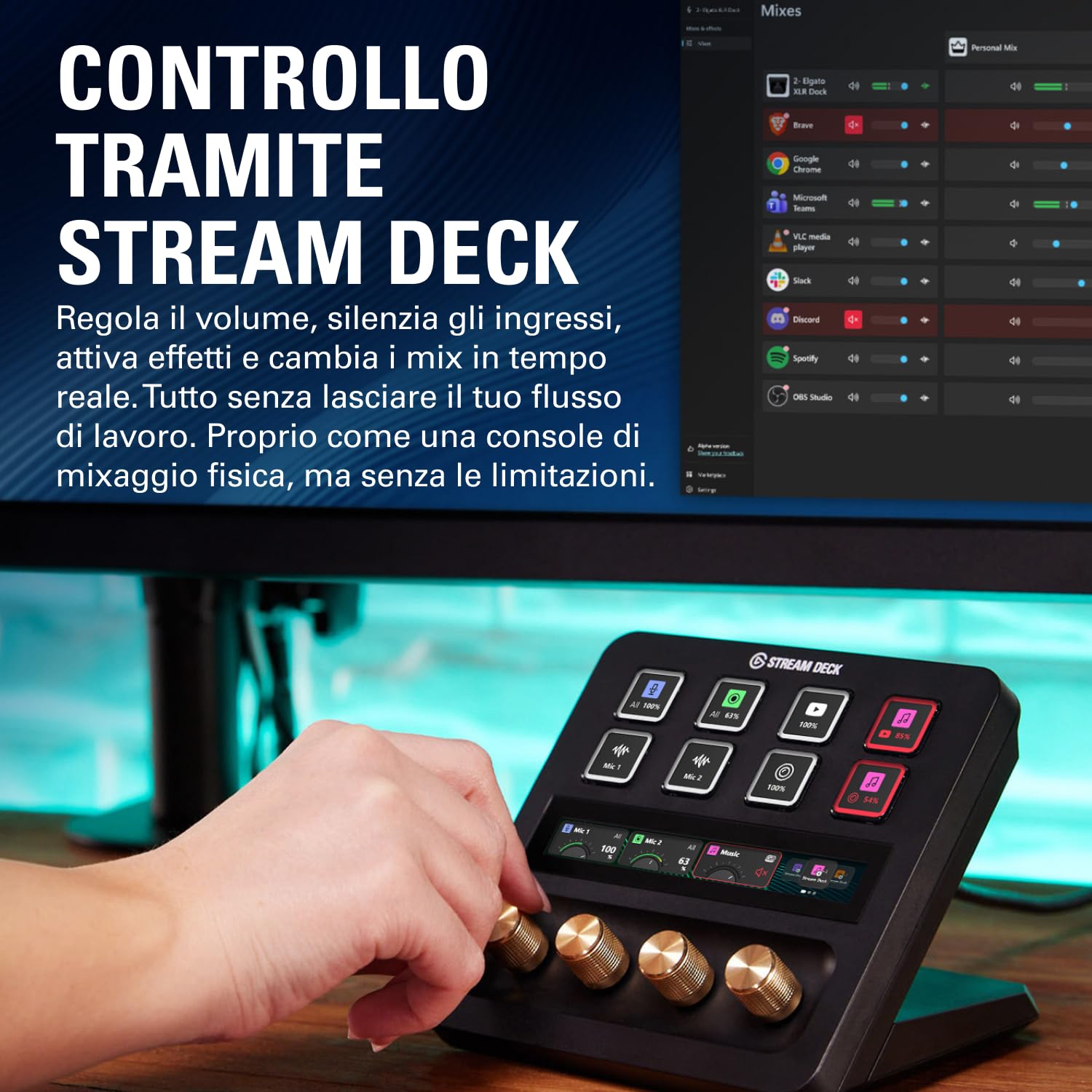Elgato Wave:3 MK.2 – Microfono a condensatore USB premium per streaming e podcasting con Wave FX Processor, DSP integrato, Clipguard 2.0 e VST inserts – Funziona su PC e Mac