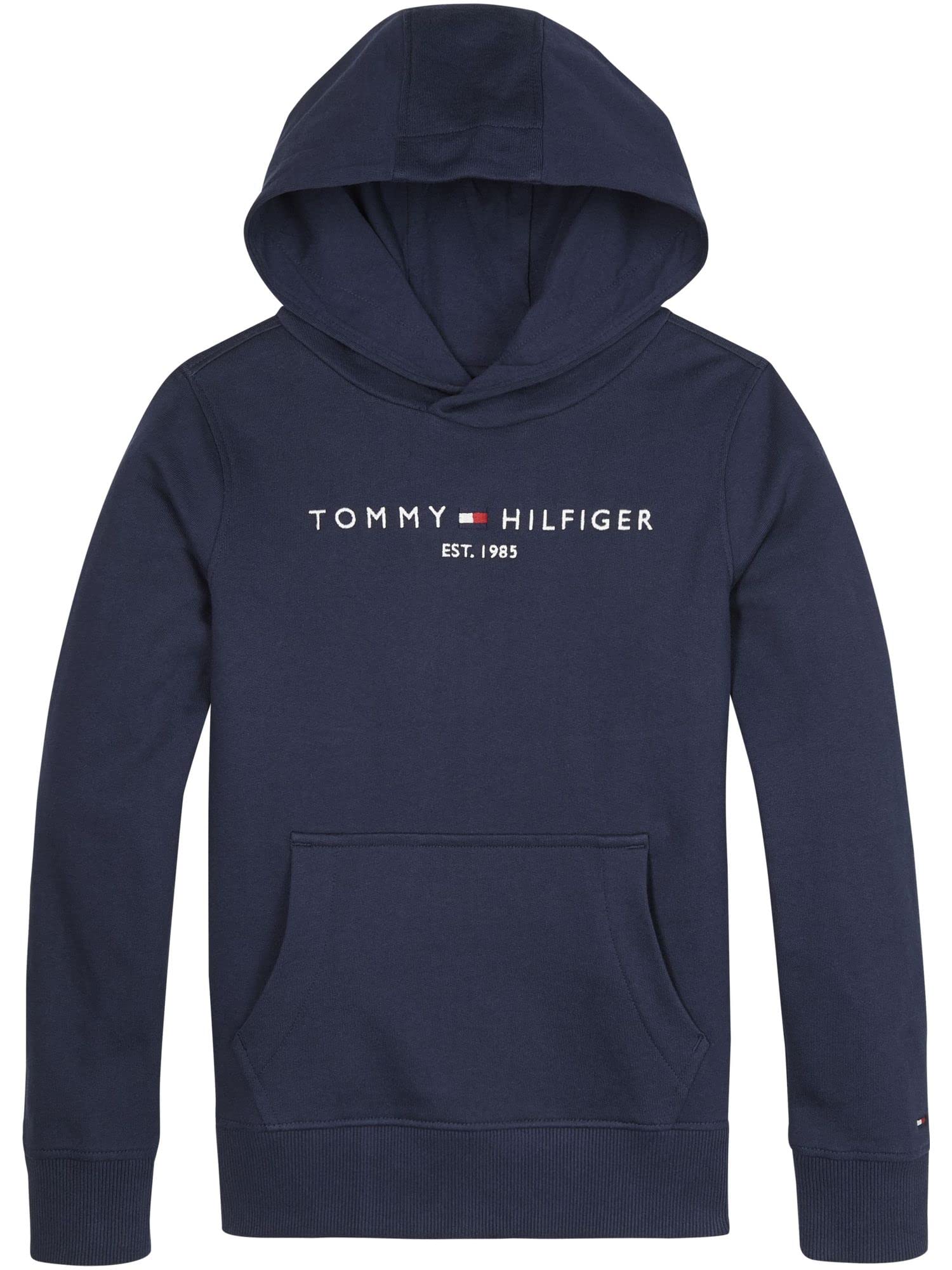 Tommy Hilfiger Kids’ Unisex Essential Hoodie, Blue (Twilight Navy), 4 Years