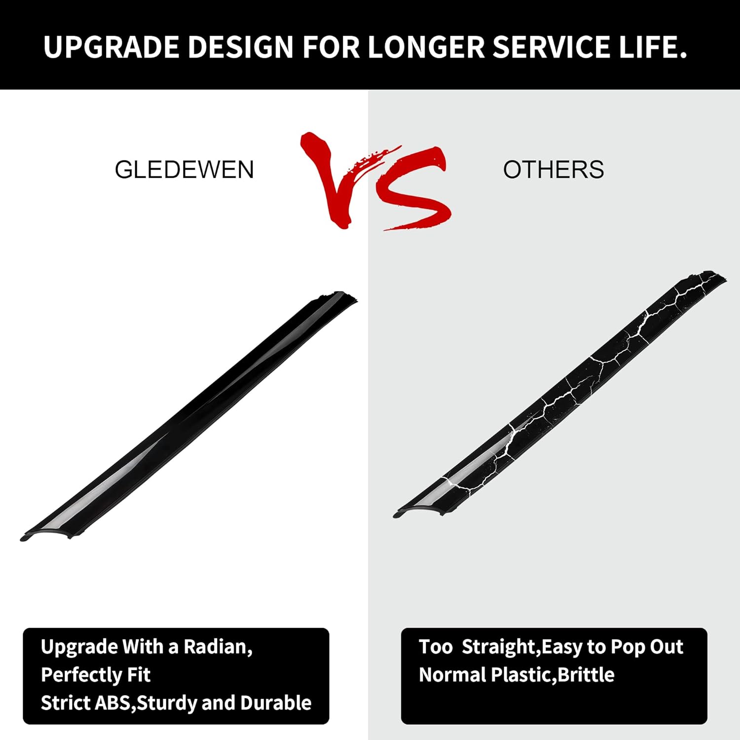 Windshield Trim Molding A-Pillar, Compatible with Nissan Maxima 2016-2020, Front Outer Left Driver Side, 76837-9DD0A, 768379DD0A, Window Trim Moulding Cover Part, Plastic Windshield Trim Repair