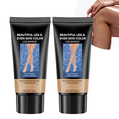 Dulele Base de maquillaje para piernas y cuerpo, cubierta impermeable para tatuaje de piernas y cuerpo, corrector de tatuajes, sin transferencia,
