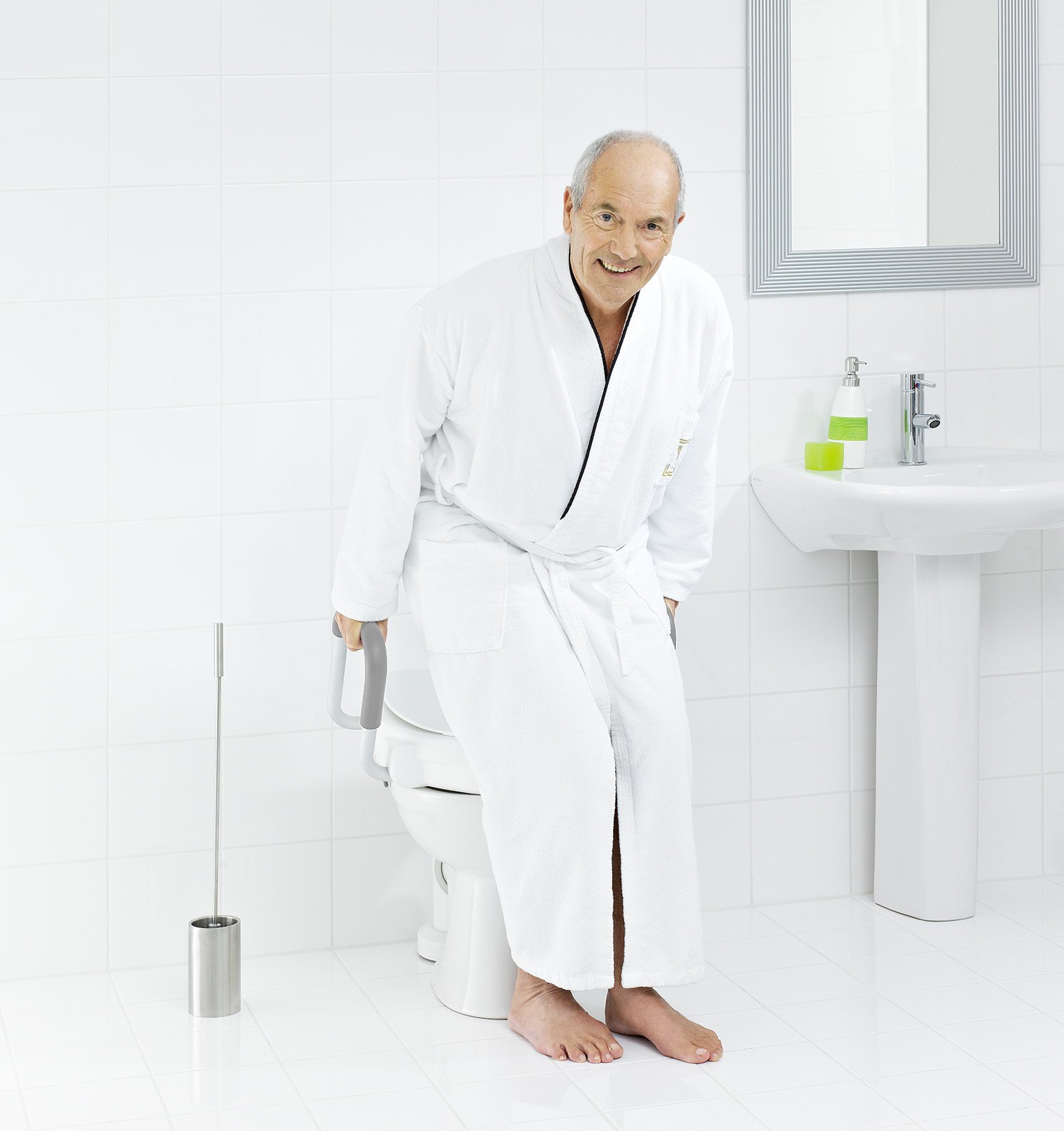 Ridder A0072001 - Alzata per WC con braccioli, colore: Bianco