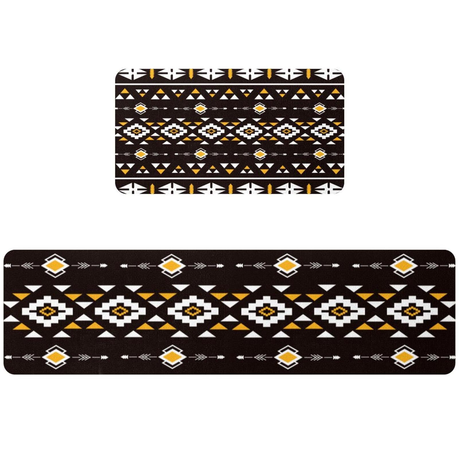 Tapis de cuisine pour couloir et buanderie style aztèque