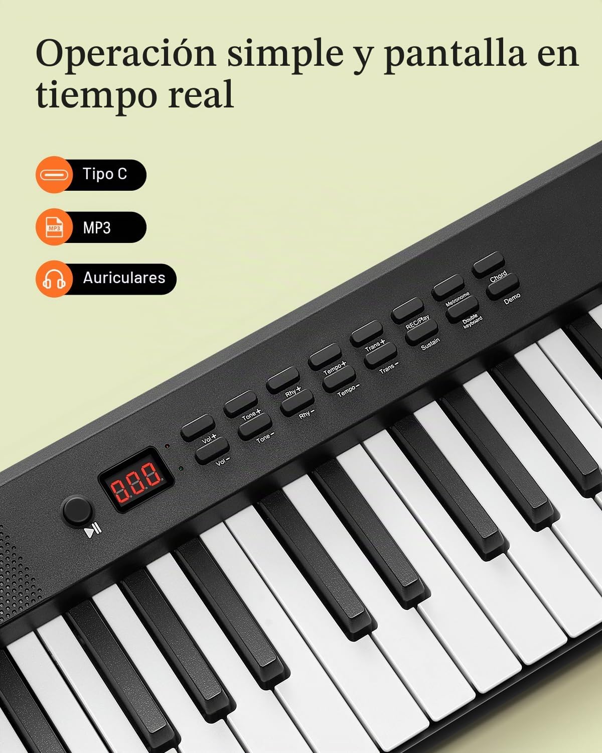 Donner DP-10 Teclado de Piano Portátil 88 Teclas para Principiantes, Teclado de Piano Plegable Bluetooth con Acorde, Grabación, Kit de Batería, Paquete de Piano Digital Plegable con Pedal, Bolsa
