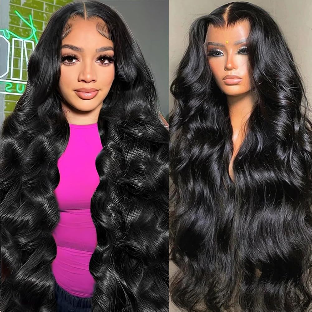 34 Inch Human Hair Lace Front Wig 13x6 HD Deep Wave 200 Density Pre Plucked Amazon.com : Simeider 34 Inch Deep Wave Human Hair Lace  main image 3