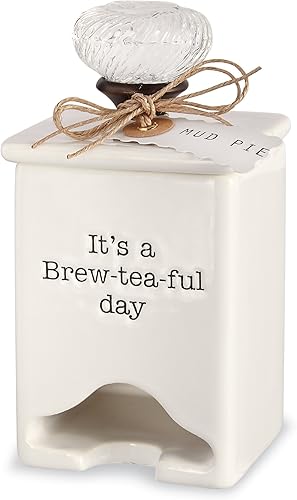 Miniatura 2 de Mud Pie FBA_ Bolsa de té de cerámica, color blanco