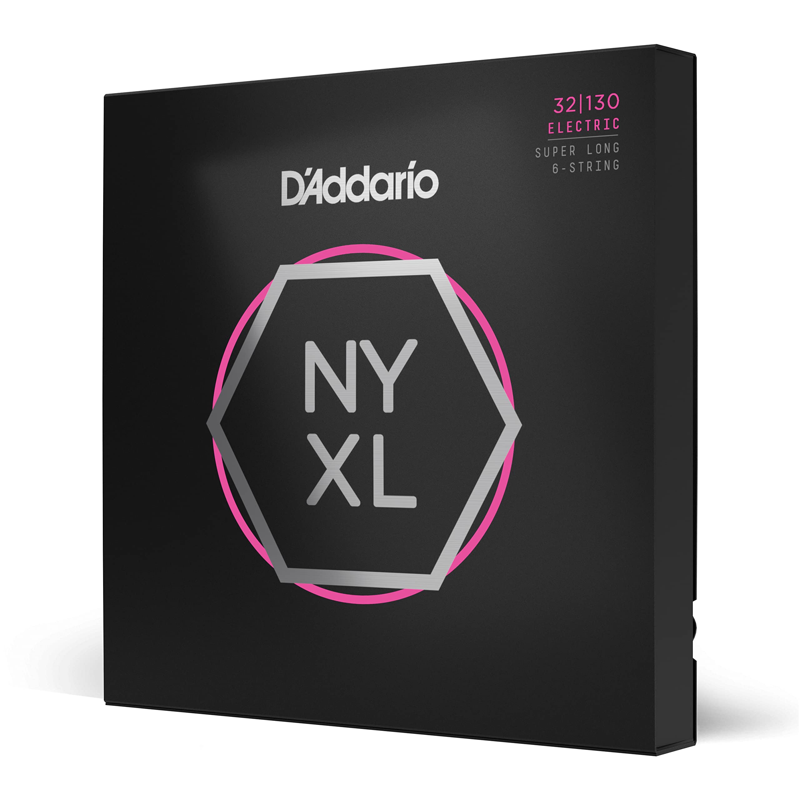 D'Addario NYXL32130SL struny basowe NYXL, niezrównana wytrzymałość, stabilność stroju, poprawiona reaktywność, do 6-strunowych gitar basowych, 32-130 naciąg standardowy, długa menzura
