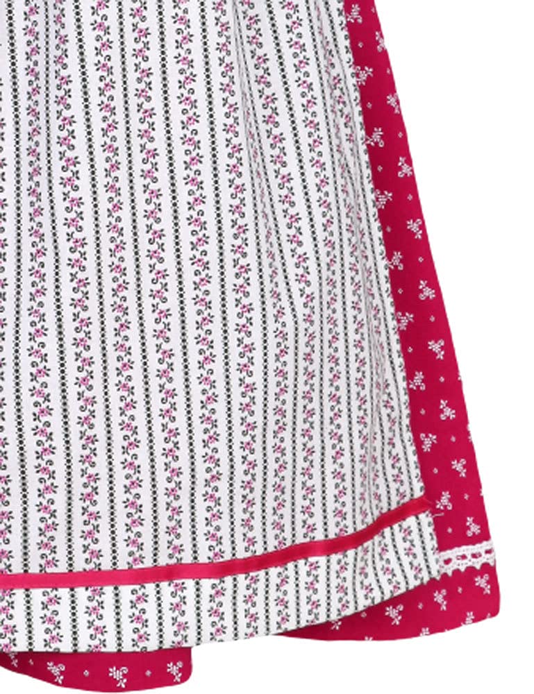 Isar-Trachten Dziecięca sukienka Dirndl Julienne - różowa - 3-częściowa sukienka bluzka fartuch dla dziewczynek na Oktoberfest Kirchweih wesele niedzielna wycieczka, Rosa, 86 cm