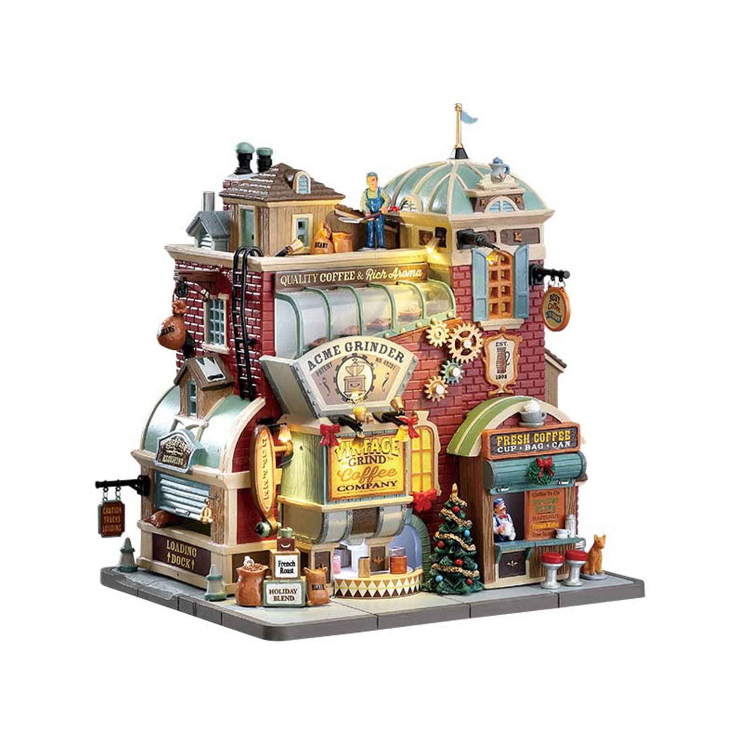 Lemax Vintage Grind Coffee Company, with 4.5V Adaptor #75187