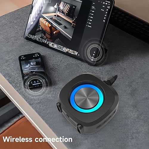 Miniatura 6 de Altavoces Bluetooth portátiles, altavoces TWS con luces RGB, mini altavoz inalámbrico IPX5 impermeable con sonido estéreo fuerte, 15 horas de