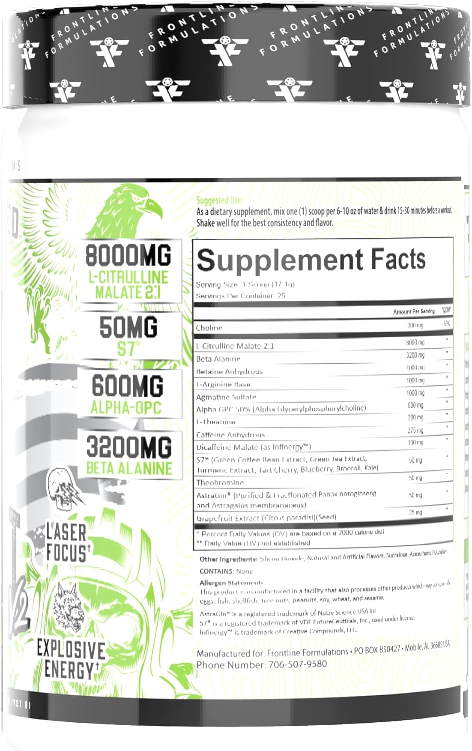 Gauntlet Pre-Workout Powder, Explosive Workouts, Laser Focus, Mid Stim, Amazing Flavor, Veteran Owned and Operated (25 Servings, Margarita Twist)