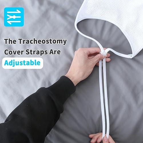 Vista 3 de Cubierta de traqueotomía transpirable Blanco, azul marino y púrpura, 3 piezas,Caqui, azul marino y púrpura, 3 piezas,Caqui, 5 unidades,Azul marino-5